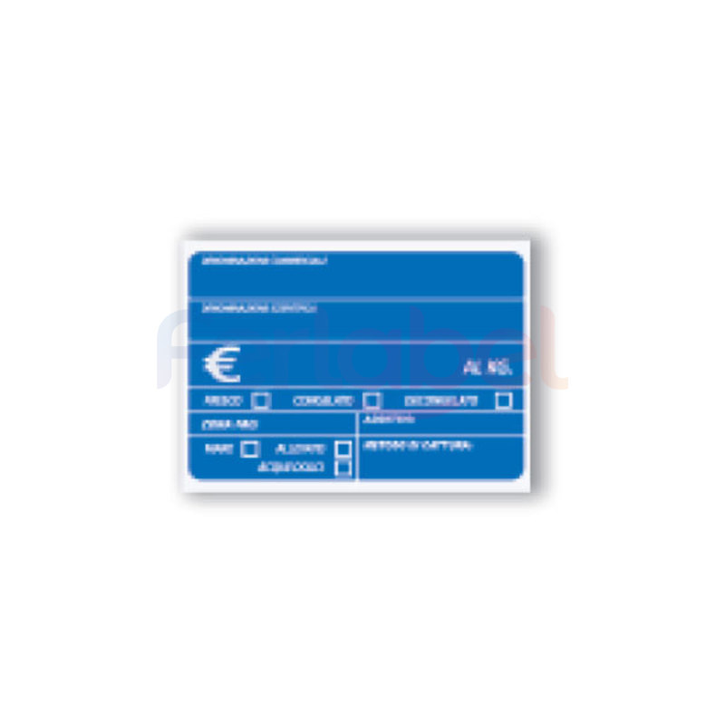 lavagna pescheria blu tracciabilita'  (conf 25 pz)