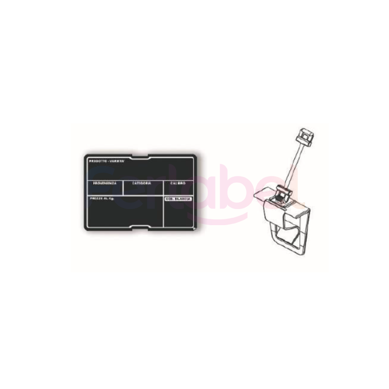 segnaprezzo cancellabile serie lavagna ppl in pp per tracciabilit\u00c0 ortofrutta +mollettone con asta (conf 25 pz)