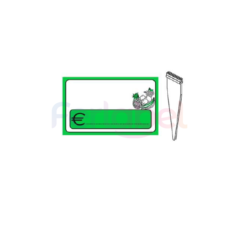 segnaprezzo cancellabile serie  frutta con asta triangolare (conf. 25 pz)