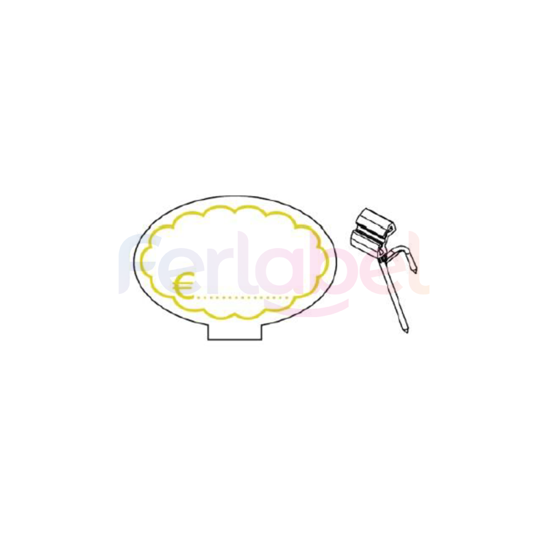 segnaprezzo 5x7 cancellabile serie pasticceria + ago doppia punta (25 pz)