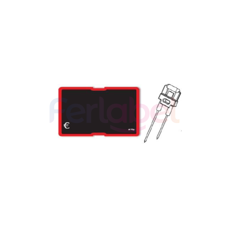 segnaprezzo cancellabile serie lavagna ppl in pp fustellato e stampato in serigrafia + aghi inox (25 pz)