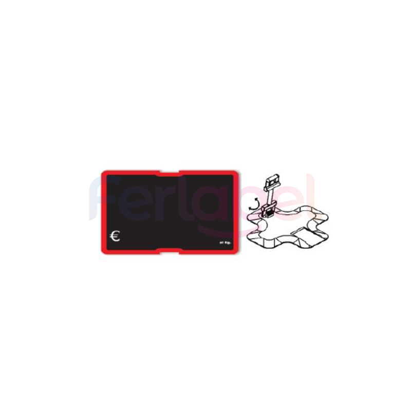 segnaprezzo cancellabile serie lavagna ppl in pp fustellato e stampato in serigrafia + base a quadrifoglio e asta (conf 25 pz)