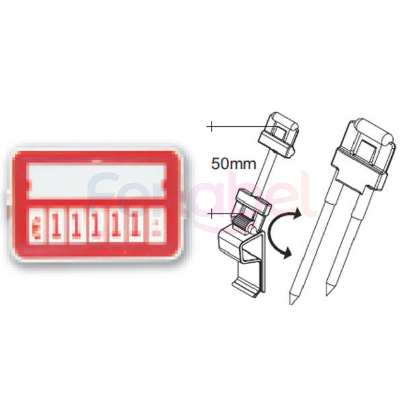 segnaprezzo eti saby + aghi + molletta (conf 25 pz)