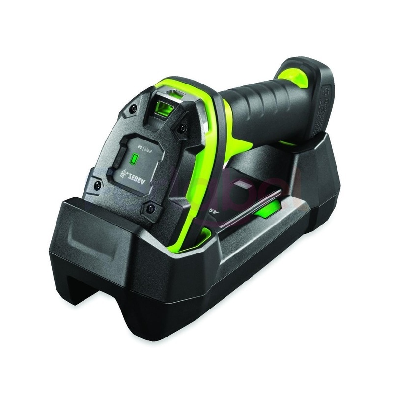 kit lettore industriale zebra ds3678 area imager 2d standard range, usb, bluetooth + culla + cavo usb kevlar