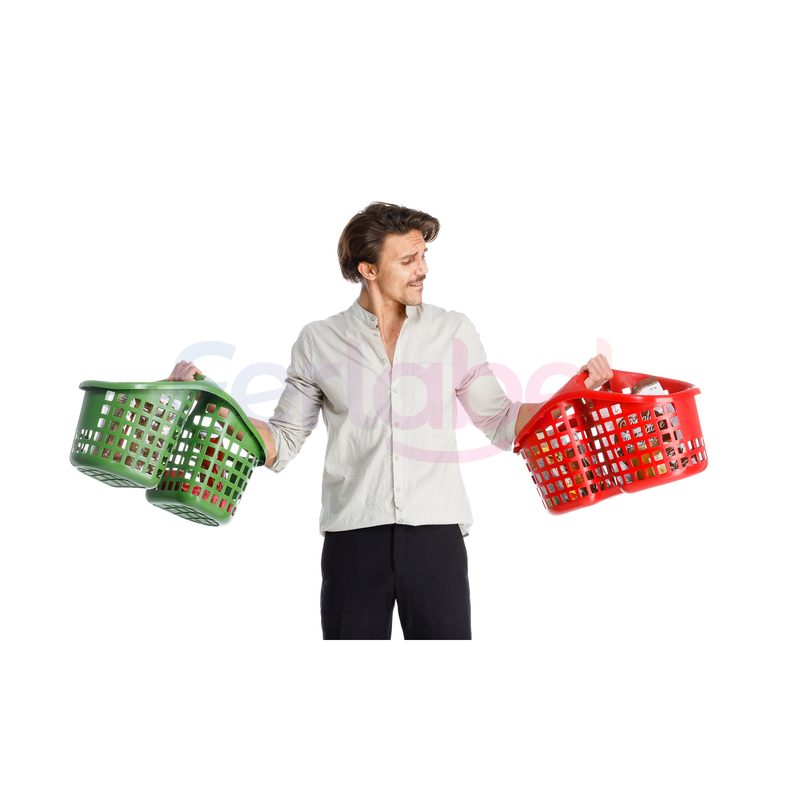 cesto spesa duo blu 25 litri (conf 5 pezzi)