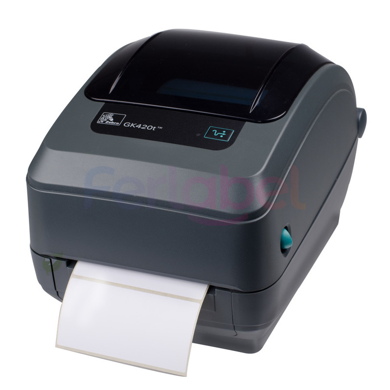 stampante zebra gk420t trasferimento termico 203dpi usb/rs232/lpt con peeler