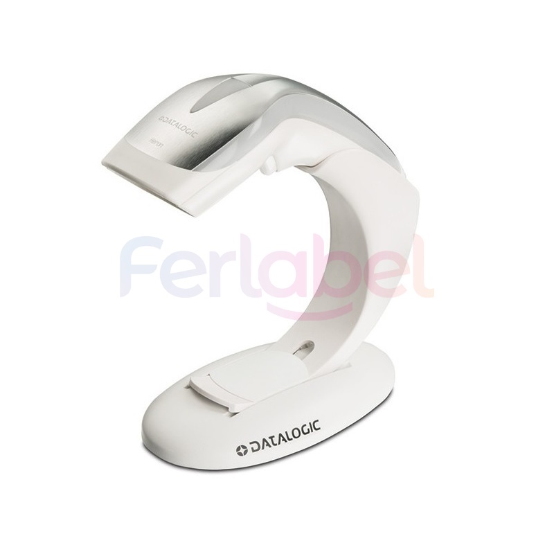 datalogic kit lettore heron hd3130 linear imager bianco con stand + cavo usb