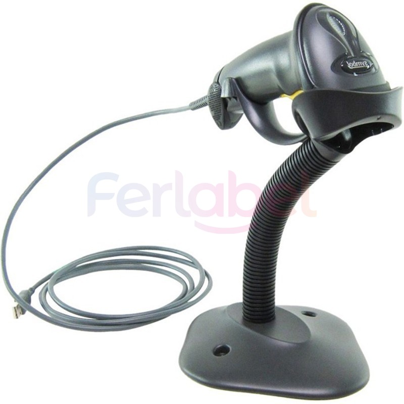 kit lettore motorola symbol ls2208 laser nero, usb + cavo usb + stand