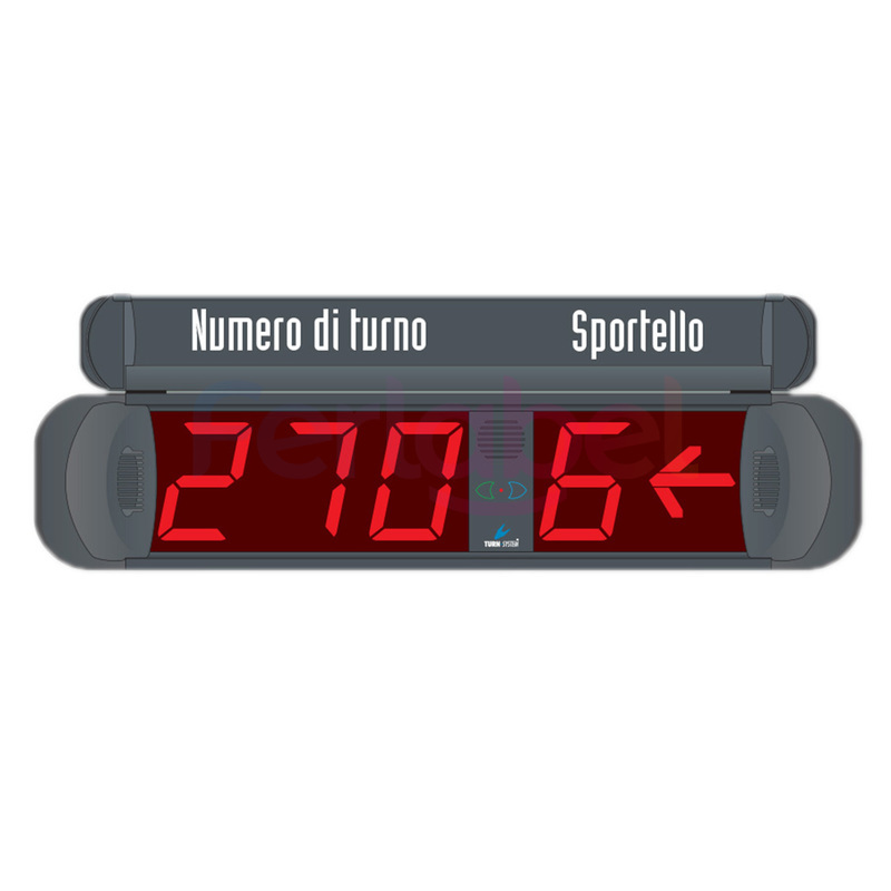 display riepilogativo eliminacode a 3 cifre con numero sportello