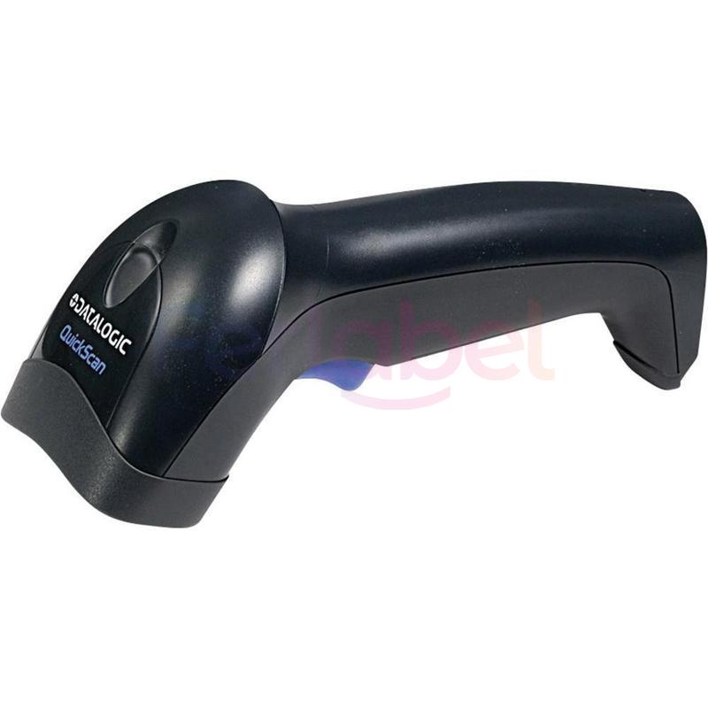 datalogic kit lettore quickscan l qd2330 laser nero, usb, kbw/usb/rs-232, multi interfaccia +  cavo usb potenziato 90a052065