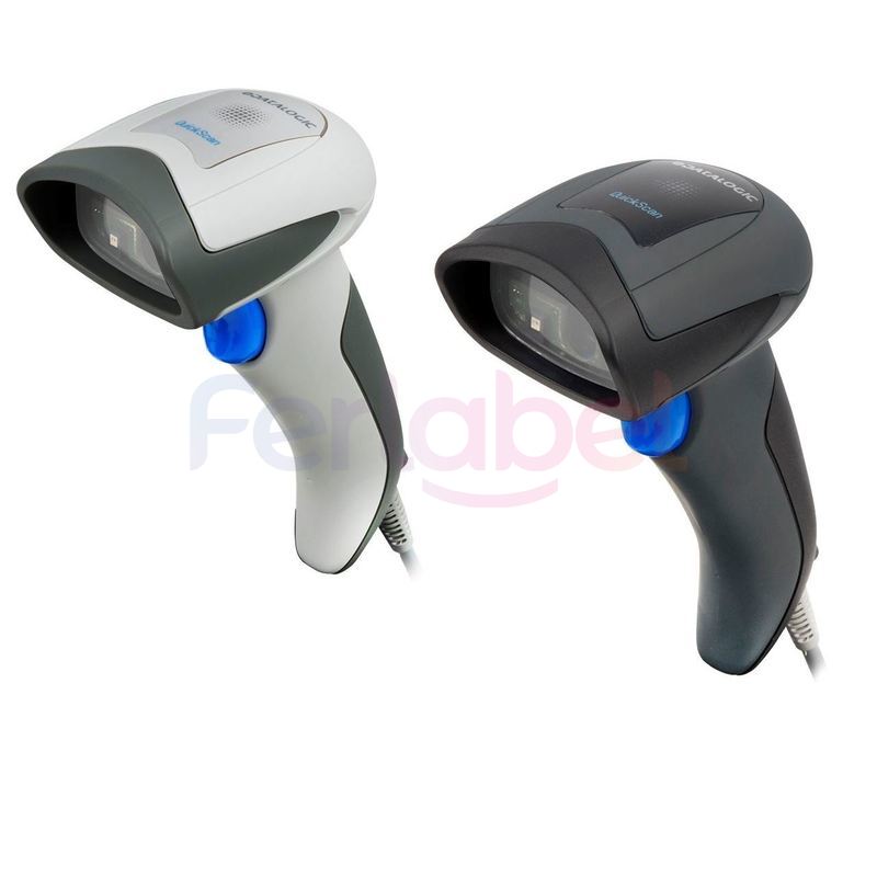 datalogic kit lettore quickscan qd2430 area imager 2d bianco, usb + cavo usb 90a052065 + stand