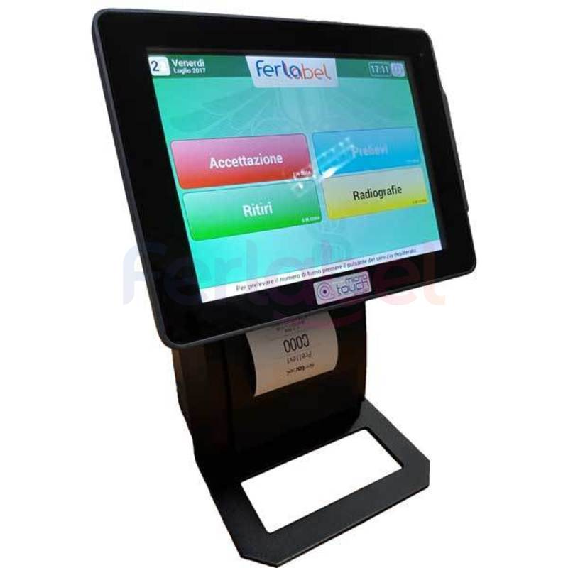 erogatore stampante termica touchscreen 9,7" per sistema eliminacode microtouch