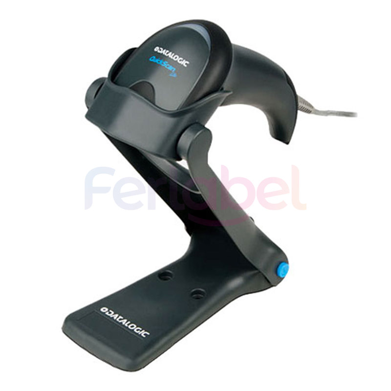 datalogic kit lettore quickscan lite linear imager nero, interfaccia kbw/rs-232 + cavo rs-232 90g000008 + stand std-qw20-bk