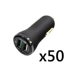 Adattatori accendisigari 2 USB-A M3 Mobile, confezione da 50 (UNIV-PWSP-VUA-50)