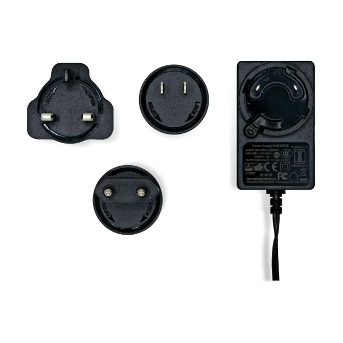 Alimentatore Newland 12 V 3 A con spine EU, UK e USA per NQuire 500, 750, 1000 e 1500 (ADP0043) - vista alimentatore e spine