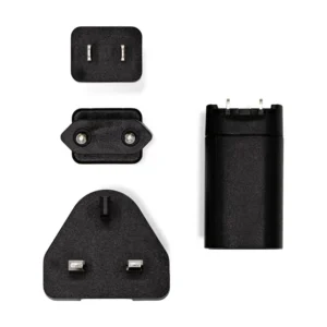 Alimentatore USB Newland a ricarica rapida con spine EU/UK/US per terminali MT, N7, NQuire 10 e basi Nwear (ADP710) - vista alimentatore con le tre spine