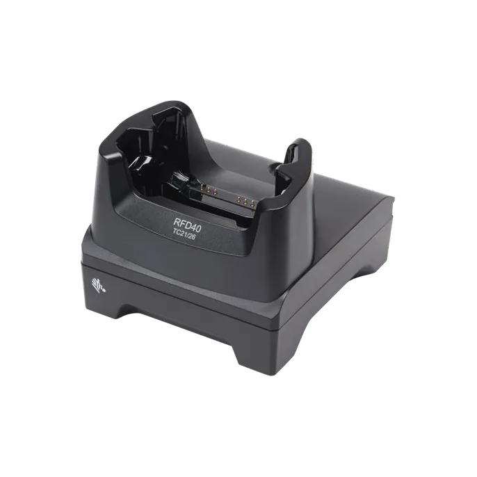 Base di ricarica e comunicazione micro USB a un posto per slitta RFD40 con TC21/TC26 Zebra (CRD1S0T-RFD40-TC2X-COM-1R)