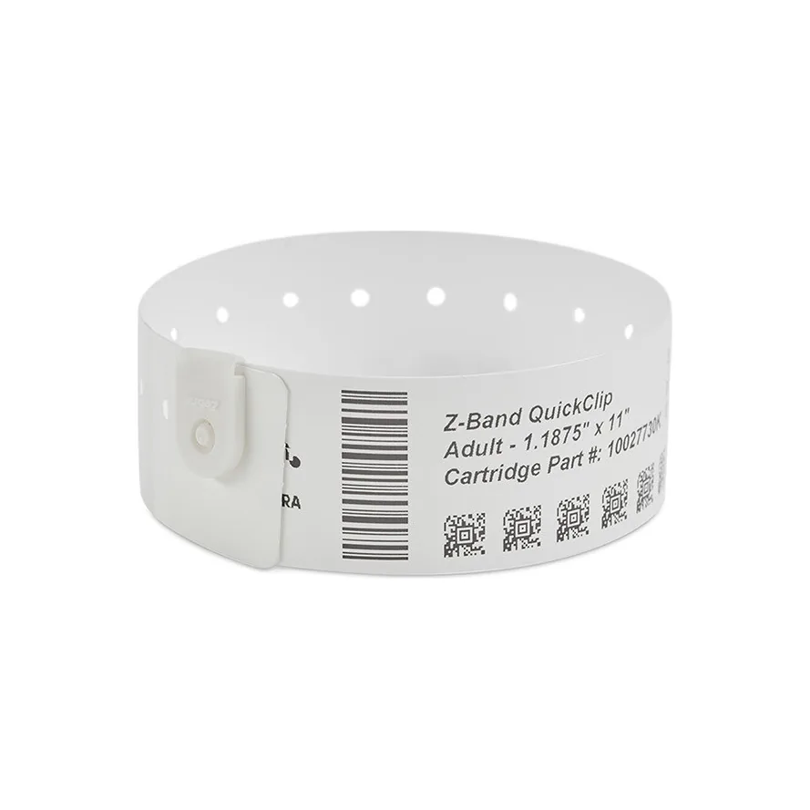 Braccialetti Ospedalieri a Clip Zebra Z-Band QuickClip 10027730K - vista prospettiva