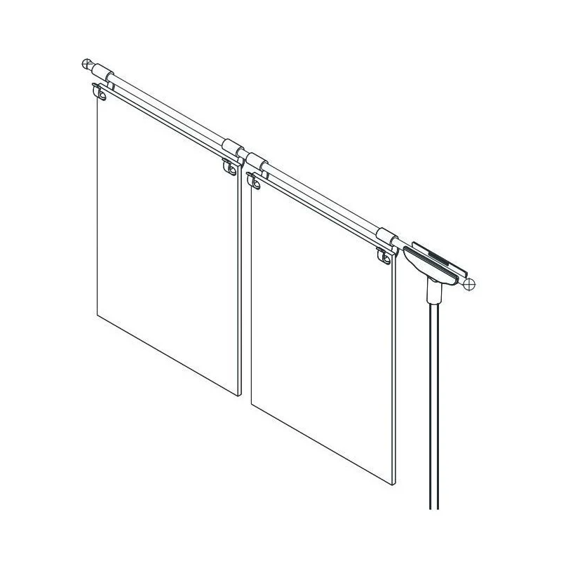 Braccio supplementare in alluminio per piantane portacornice, 50 cm CPAAB05012