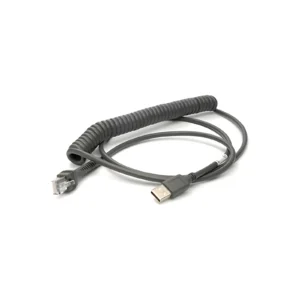 Cavo USB-A a spirale 2,4 m (Power Off Terminal) per PowerScan 9100 e 9500 Datalogic (CAB-524)