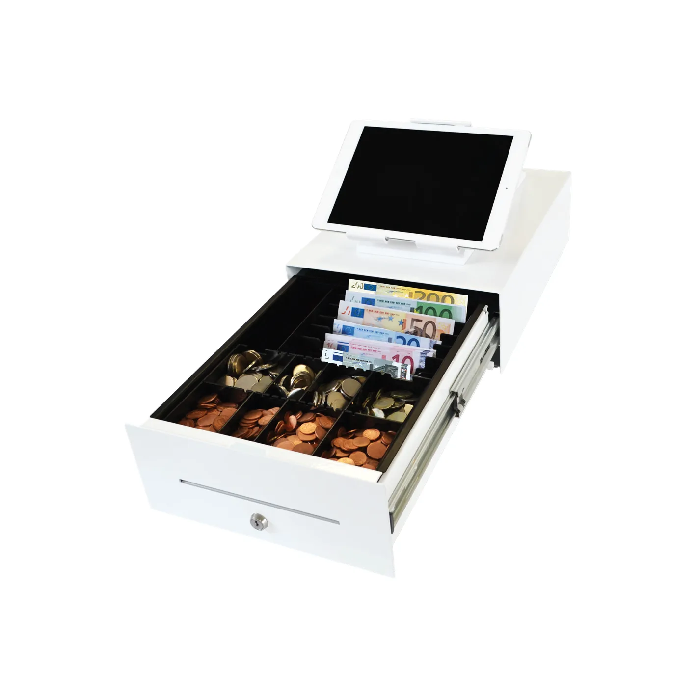 Cassetto per registratore di cassa APG Nano - vista aperto