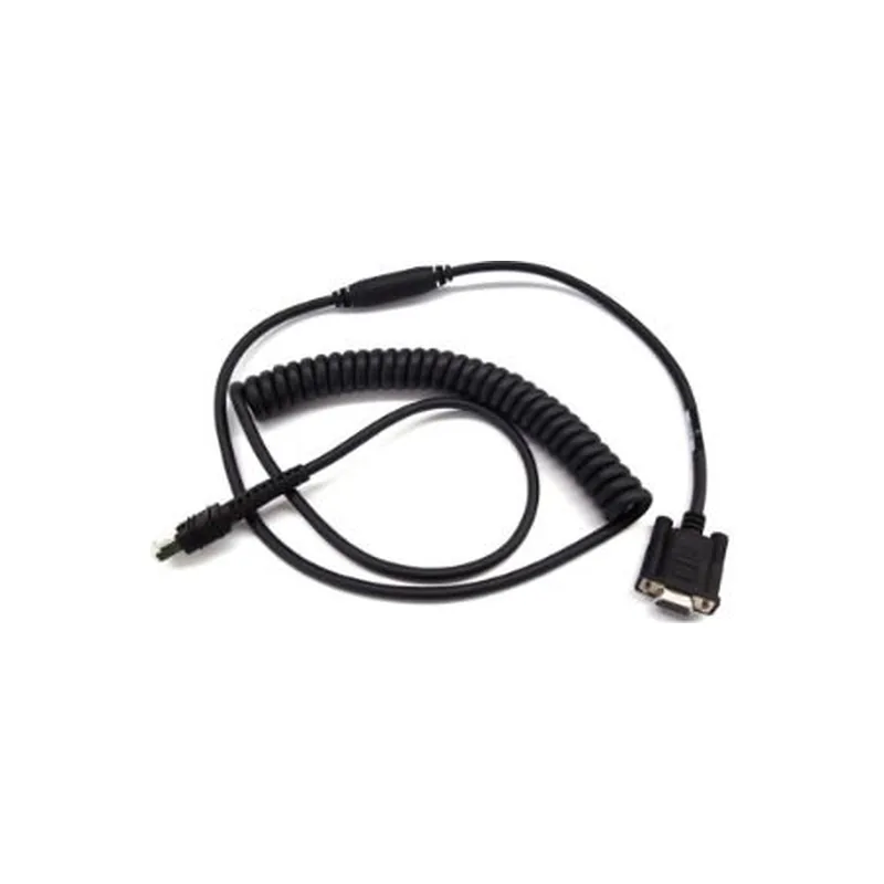 Cavo seriale RS-232 2,7 m spiralato alimentazione sul pin 9 con convertitore per il freddo Zebra per DS3608, DS3678, LI3608 e LI3678 (CBA-RF3-C09ZAR)