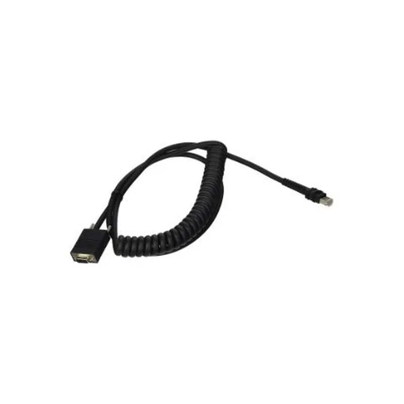 Cavo seriale RS-232 2,7 m spiralato alimentazione sul pin 9 Zebra per DS3608, DS3678, LI3608 e LI3678 (CBA-R71-C09ZAR)