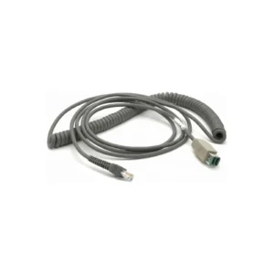 Cavo USB schermato Power Plus a spirale da 4,6 m Zebra per DS4608 e DS7708 (CBA-U28-C15ZBR) - vista prodotto