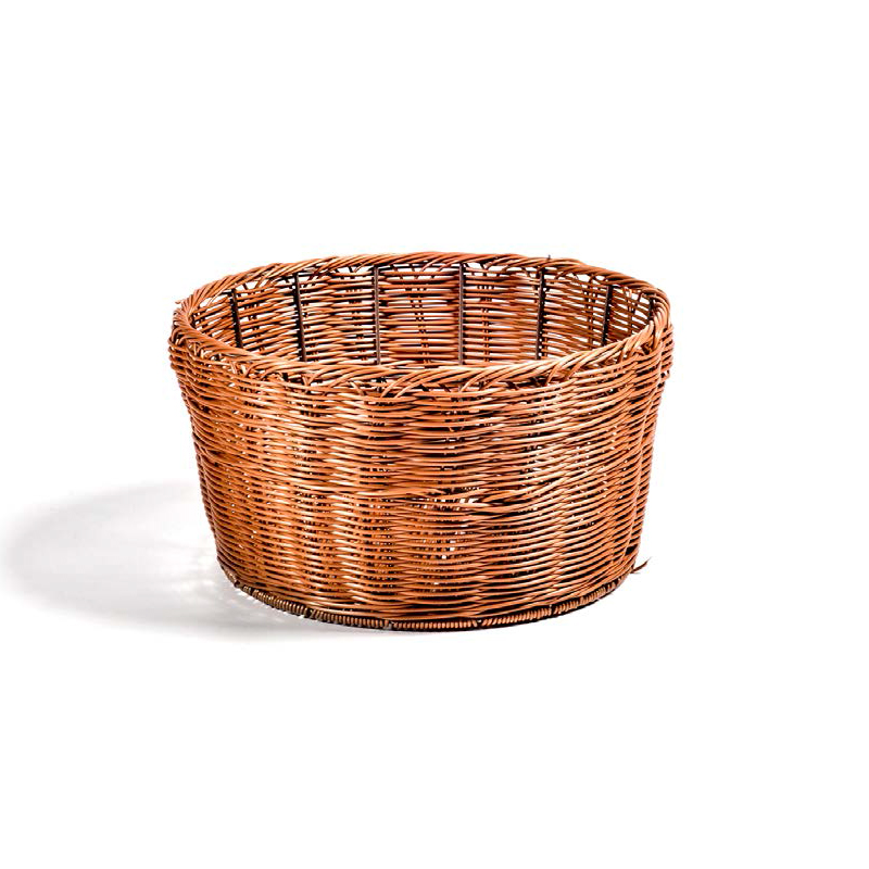 LACOR Baguette Panera - Cestino Portapane Con Aspetto Vimini In Polipropilene E Acciaio Inox - 32x42 Cm - Marrone Chiaro