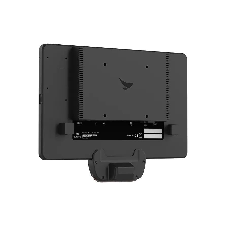 Chiosco Bluebird T10 Kiosk Android da 10,95 pollici con lettore 2D e NFC (T10-ANLHK) - vista retro
