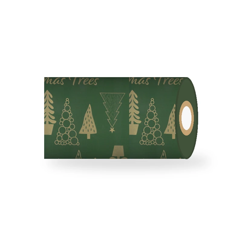 Rotolo carta regalo CoLibrì Perlato Verde Pini Oro RP1ING14OR