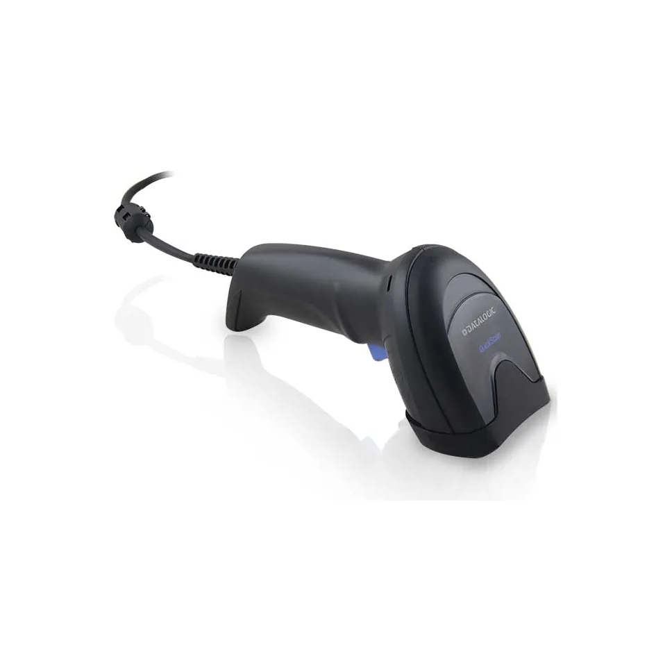 Datalogic QuickScan QD2500 - vista lato destro, appoggiato a faccia in giu'