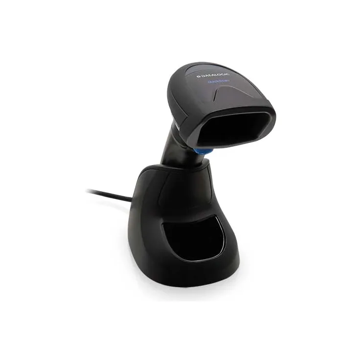 Datalogic QuickScan QD2500 - vista lato destro, nel supporto da banco