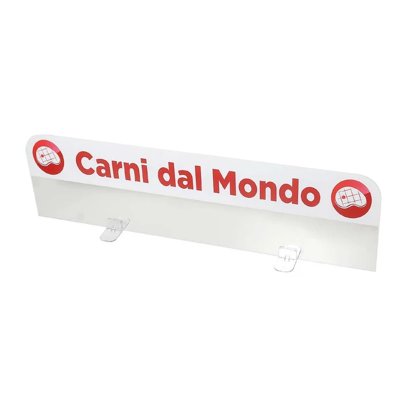 Divisore in plexiglass stampato con scritta, ad incastro, 5 mm, 60 × 15 H cm SEDV5615XX