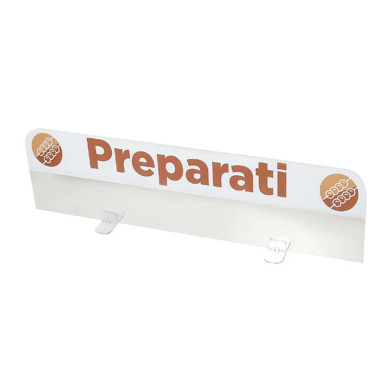 Divisore in plexiglass stampato con scritta, ad incastro, 5 mm, 80 × 30 H cm SEDV5830XX