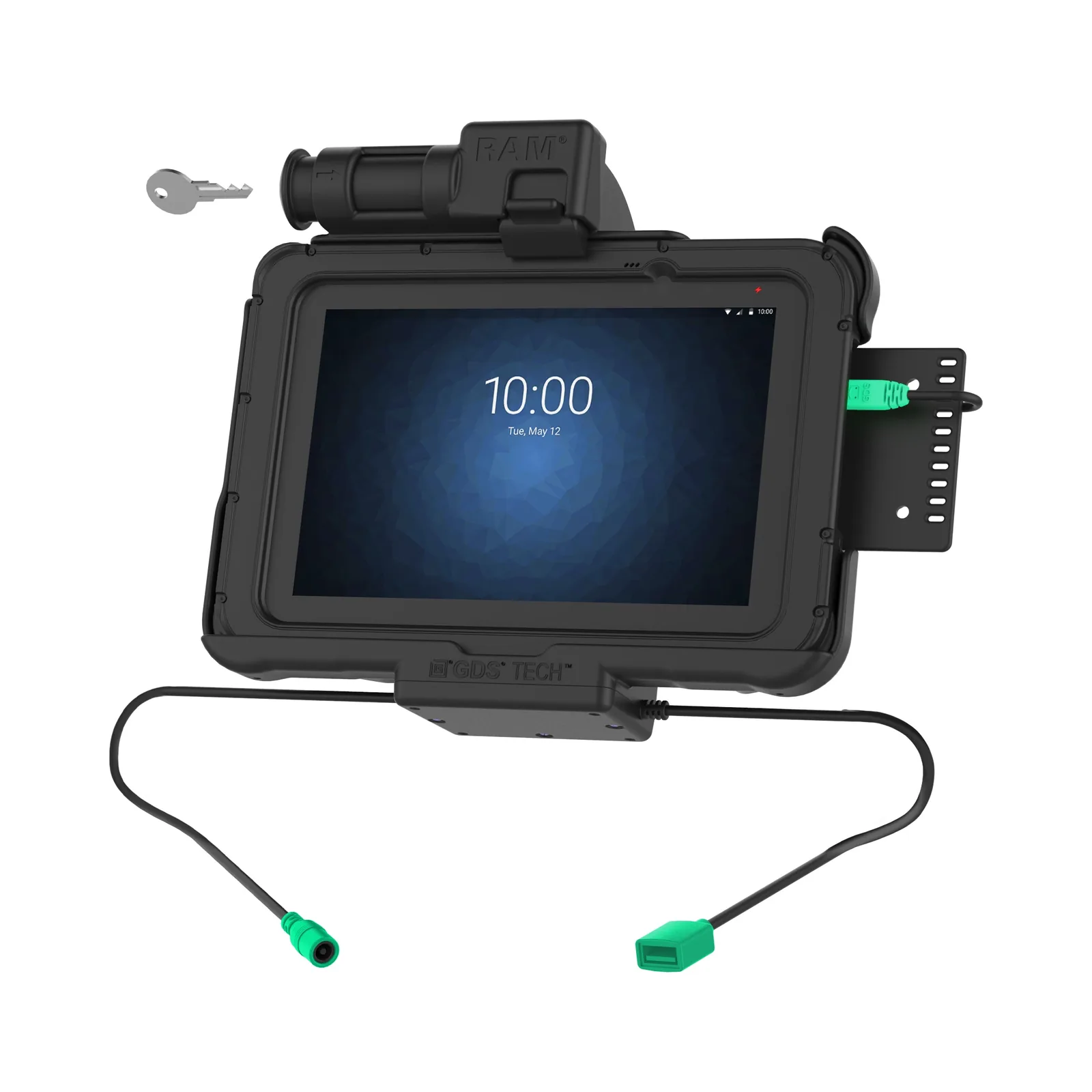 Dock GDS RAM Mounts con ricarica e dati, con serratura a chiave per Zebra ET5x 8.3" & 8.4" Series (RAM-HOL-ZE10PDKLU)