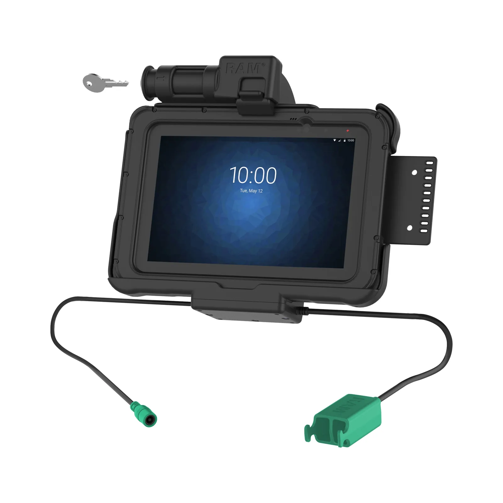 Dock GDS RAM Mounts con ricarica e due porte USB, con serratura a chiave per Zebra ET5x 8.3" & 8.4" Series (RAM-HOL-ZE10PD2KLU)
