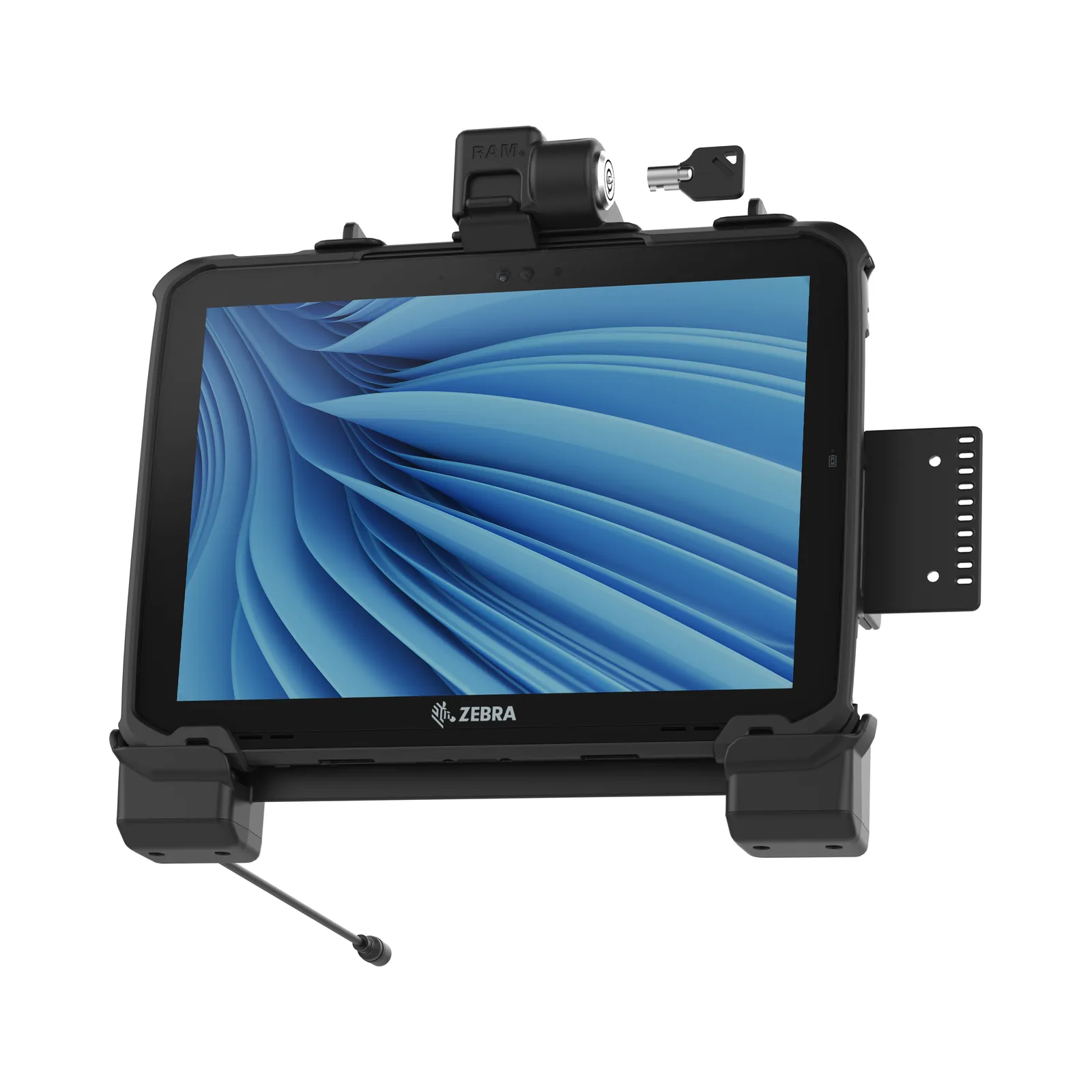 Dock RAM Mounts con ricarica, con serratura a chiave per Zebra ET8x 2-in-1 Tablet (RAM-HOL-ZE22PLU)
