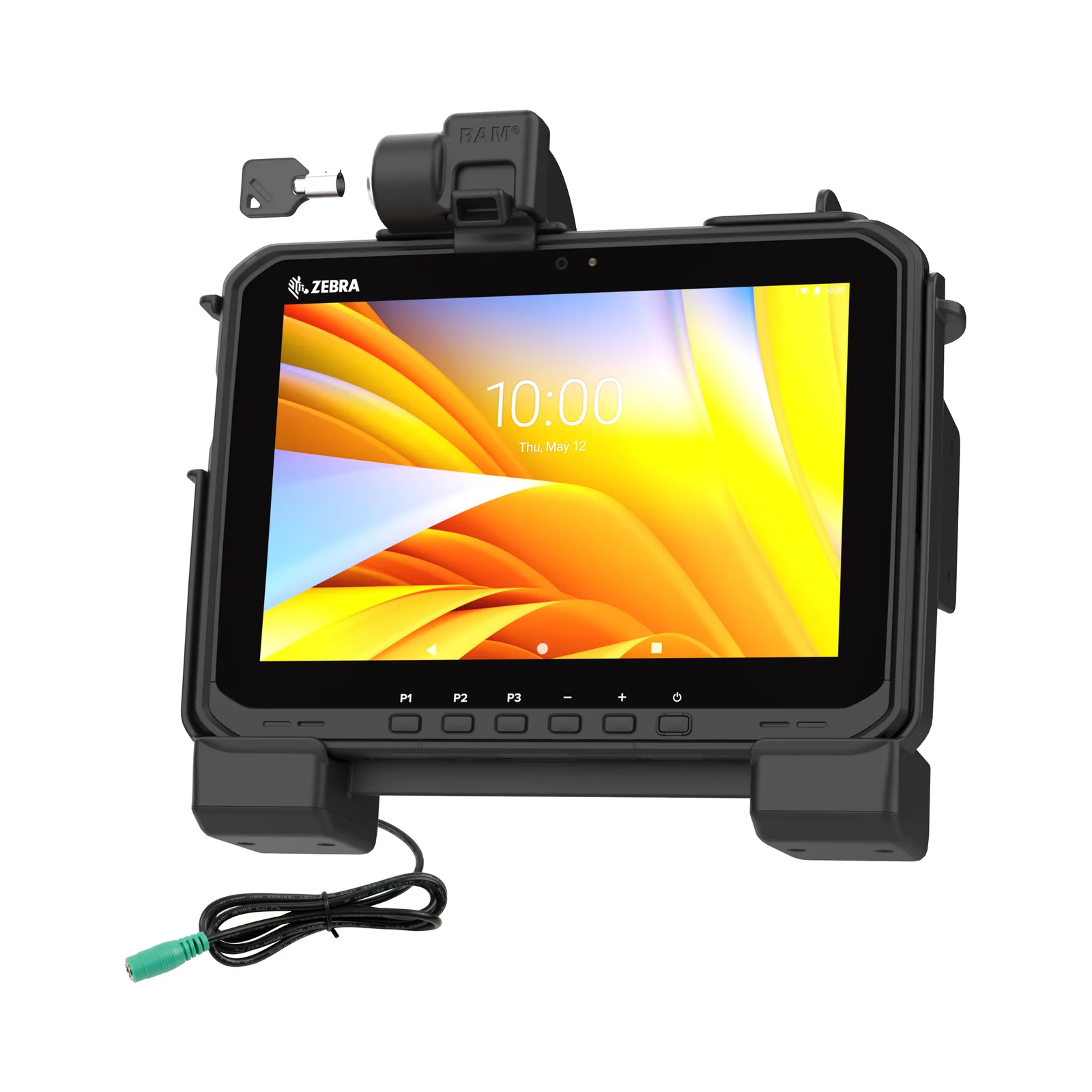 Dock RAM Mounts con ricarica, con serratura a chiave per Zebra ET6x (RAM-HOL-ZE25PLU)