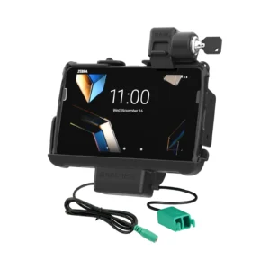 Dock Rinforzato Tough-Dock RAM Mounts con ricarica e due porte USB, con serratura a chiave per Zebra ET4x 8" (RAM-HOL-ZE20PD2KLU)