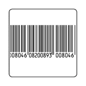 Etichetta Antitaccheggio Checkpoint 5x5 Economy RF - Pre-stampate Finto Barcode, Disattivabili - vista fronte