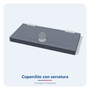 Coperchio con serratura a chiusura uguale Anker per l'inserto dei cassetti MDX16 e MDX39 (29101.102-0904) - immagine illustrativa