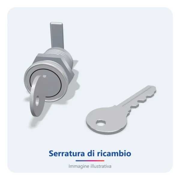 Serratura di ricambio Metapace per cassetto K-2 - immagine illustrativa