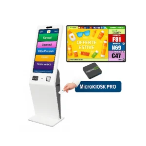 Sistema Eliminacode Multimediale MicroTouch PRO per Monitor con Gestione Code e Promozioni