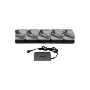 Kit Base di Ricarica e Comunicazione Ethernet/USB Zebra 5 Posti per TC201 senza Custodia Rinforzata (CRD-TCVT-5DE-1) - vista prodotto