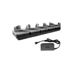 Kit Base di Ricarica Zebra 5 Posti e 5 Batterie per TC201 con Custodia Rinforzata (CRD-TCVTB-5D5B-1) - vista prodotto