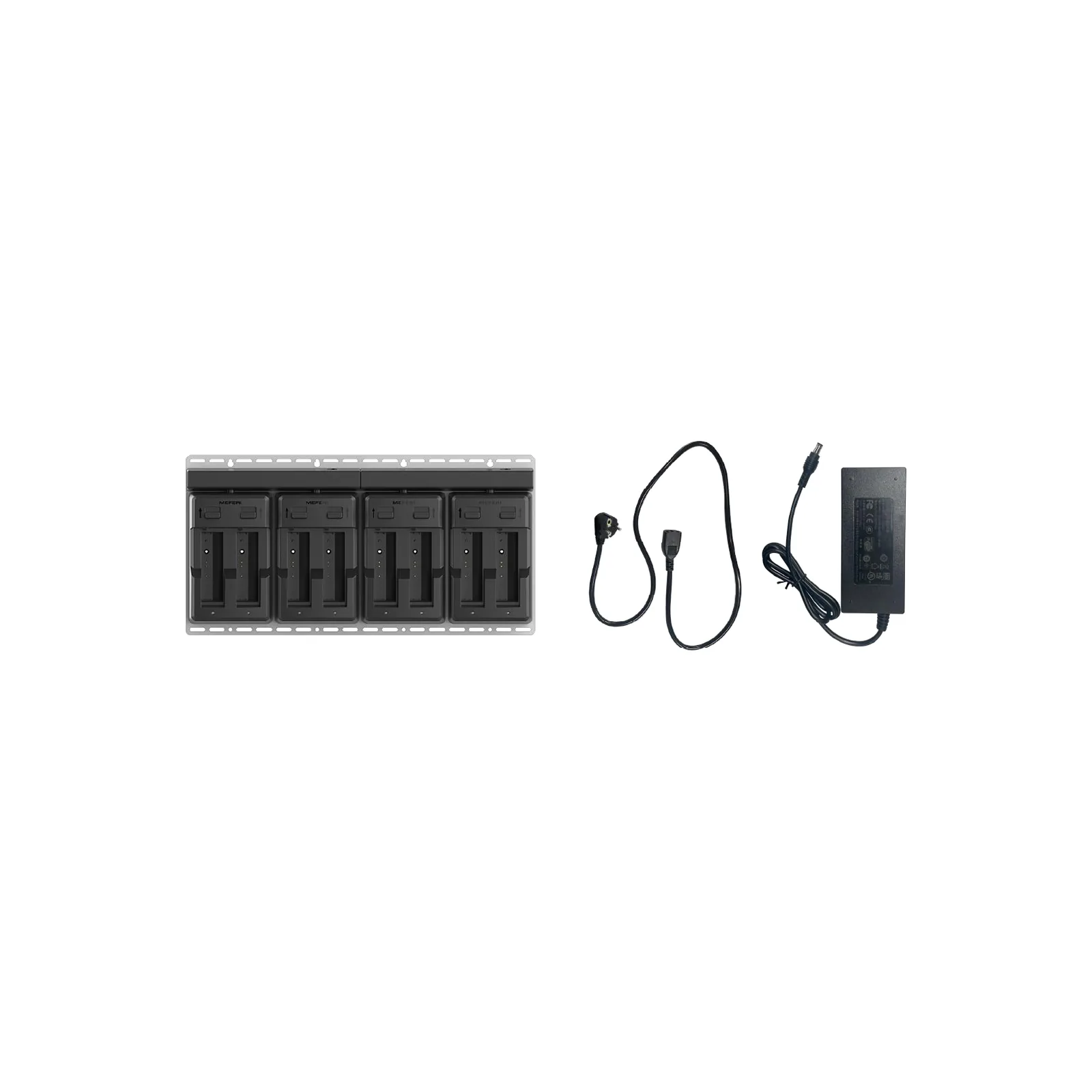 Kit caricabatterie a 8 posti con alimentatore europeo Meferi per ME10 (ME10-8SBATCKIT-EU-01) - vista prodotto