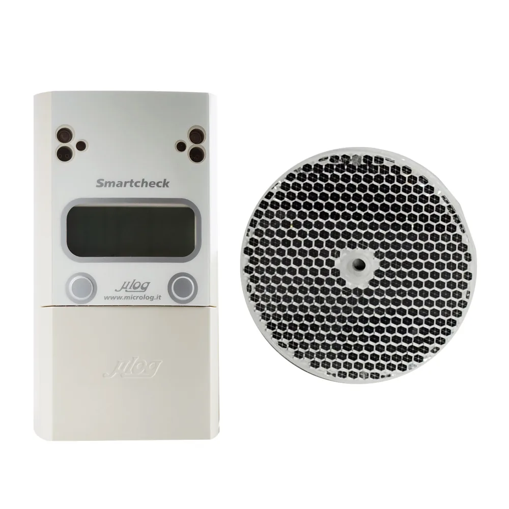 Kit Contapersone Standalone Basic Monodirezionale a Infrarossi – Portata 2,5 m, Alimentazione a Batterie - vista unita e catarifrangente