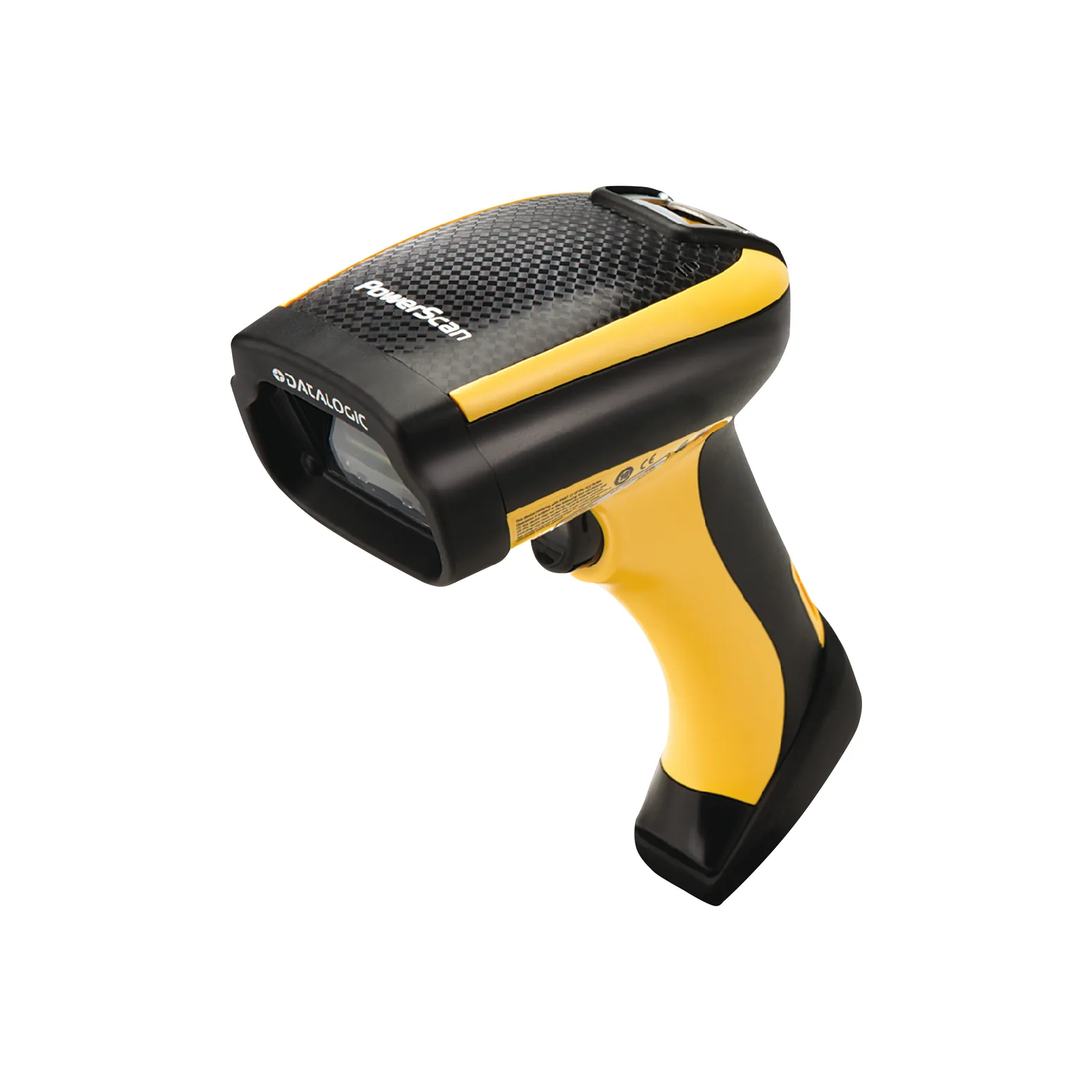Lettore Datalogic PowerScan PD9500 - vista tre quarti da sinistra, finestra di lettura in vista