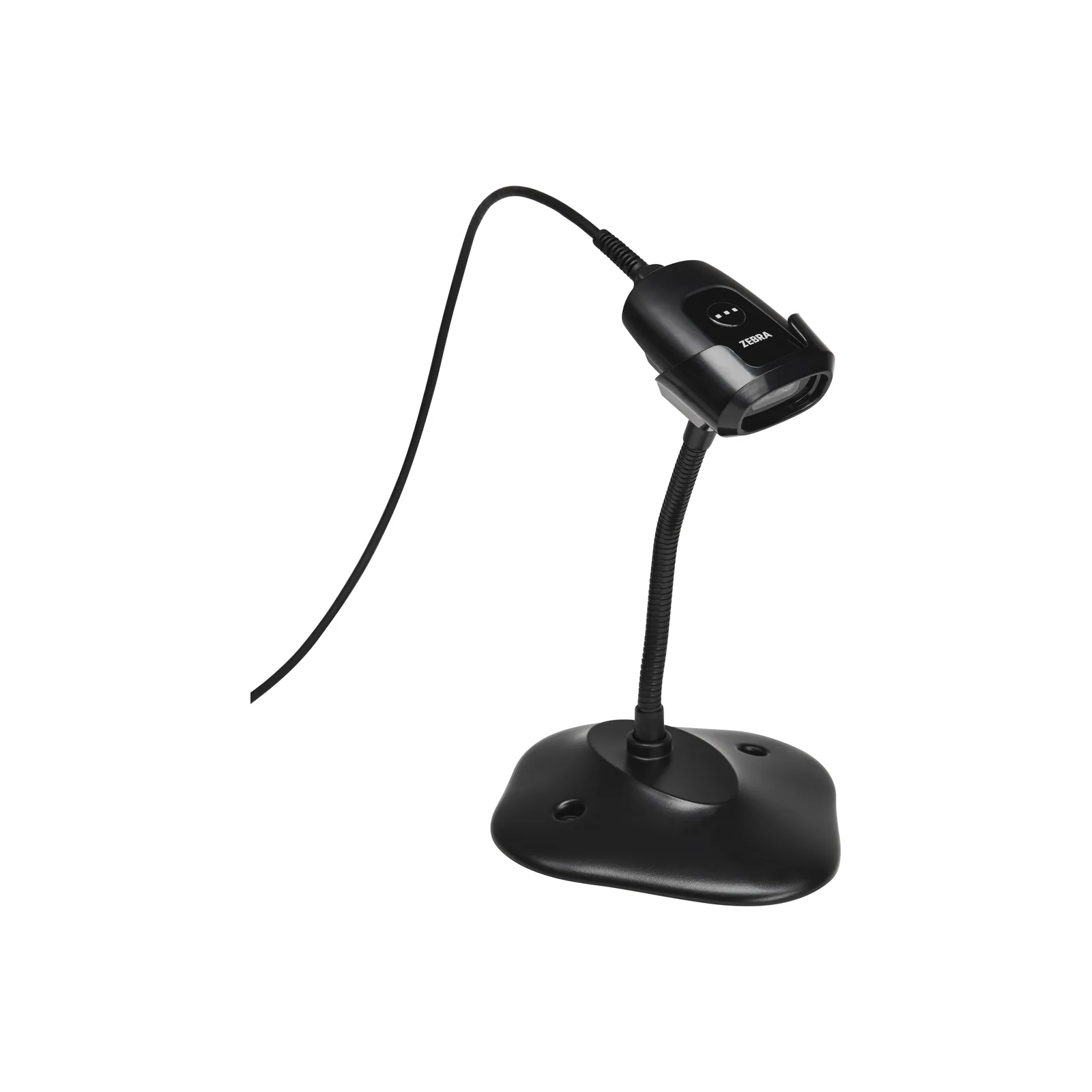 Lettore Zebra DS55 - vista lato destro, nero, su IntelliStand